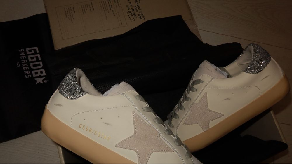 Кеды бежевые golden goose superstar