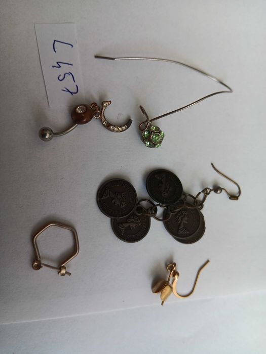 L457, kolczyki różne vintage bibelot starocie