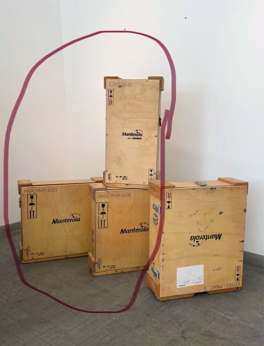 3 Caixas de transporte de obras de arte