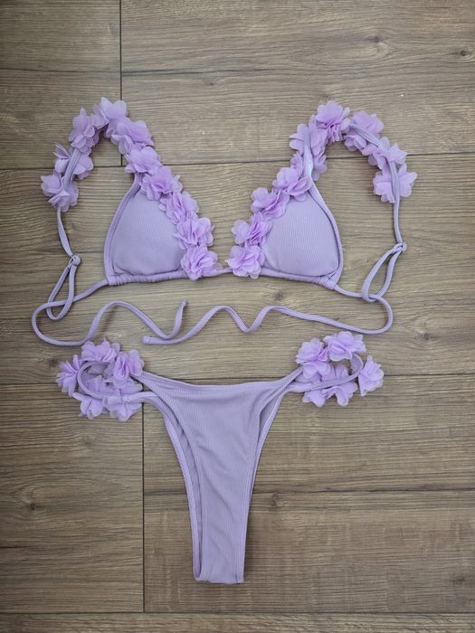 Strój kąpielowy lilowy XS bikini