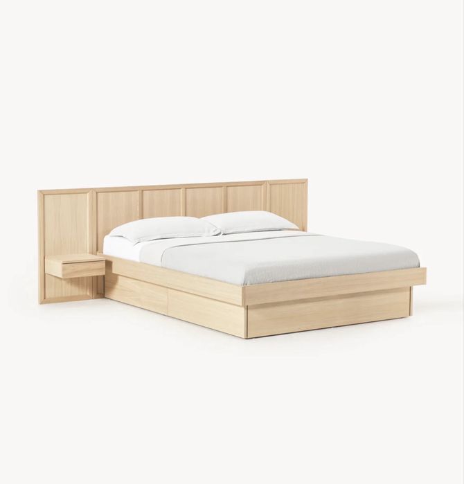 Cama de madeira com gavetas e cabeceira Nanto WESTWING