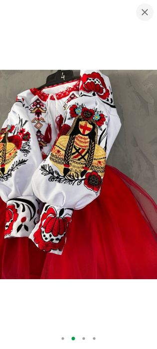 Вишиванка лялька мозаїка, вишиванка 98, костюмчик український