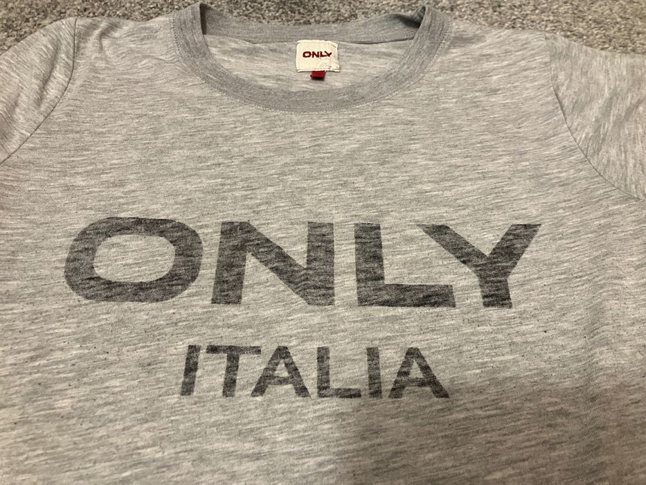 T-shirt Only Italia szary rozm M Italy Włochy