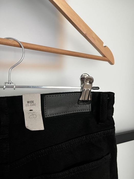 Nowe czarne jeansy damskie Junkyard 25 wide leg szerokie