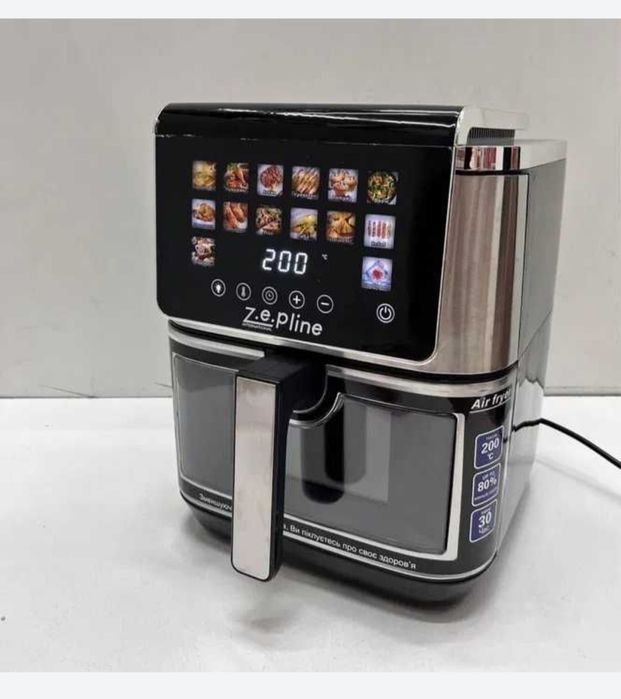 Новий! 13 литров!Аэрогриль  ZP-00390 ДВА тена!Аэрошриль .Фритюрница.