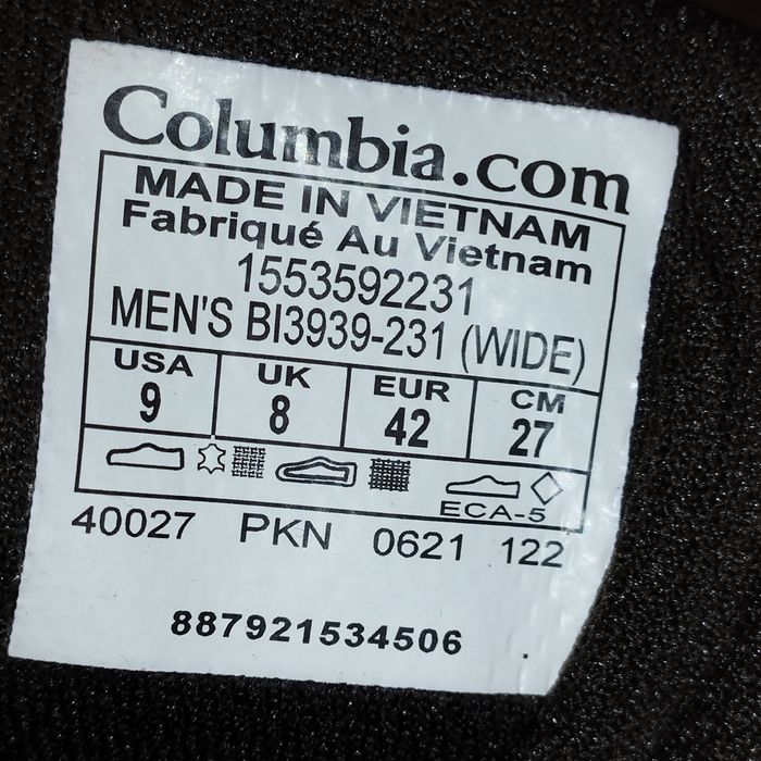 41-48. Черевики Columbia Redmond Mid Waterproof (BM3939-231) wide