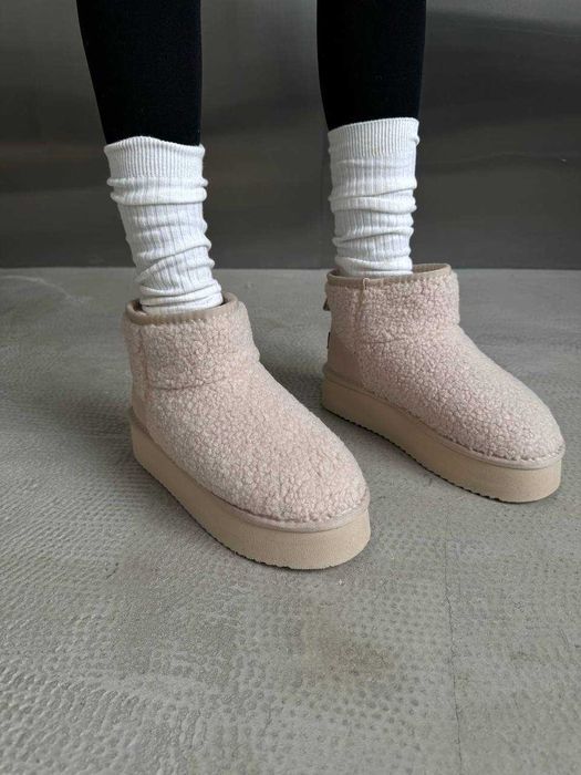 Уггі UGG Ultra Mini Platform Teddy Sand premium угги