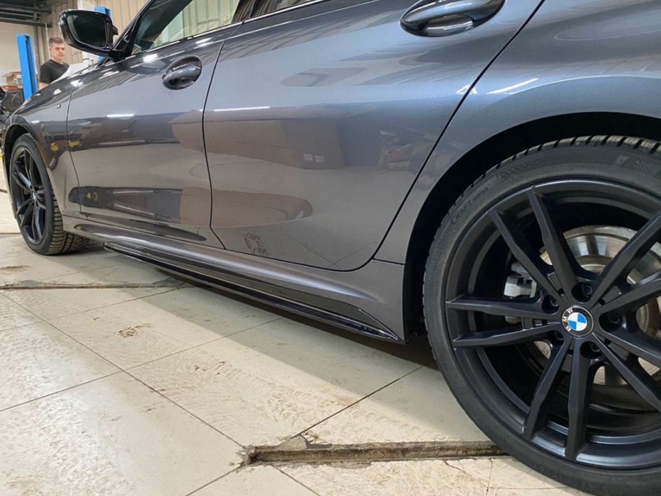 Леза під пороги M-Perfomance BMW 3 series G20 G21 2018 - 2шт. чорний