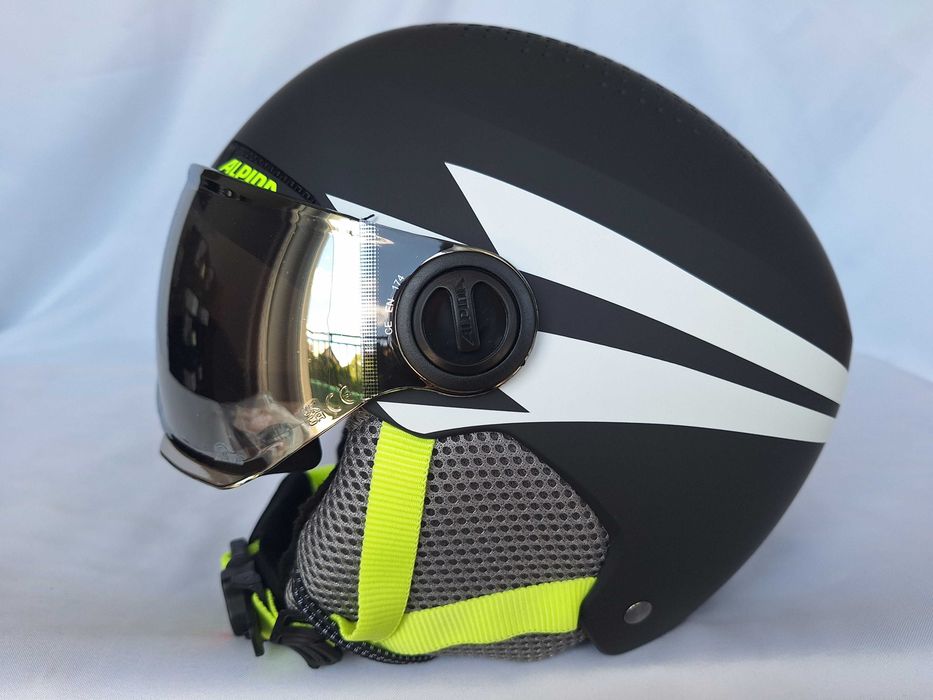 Kask narciarski Alpina Zupo Visor Q-Lite Charcoal Neon Matt S 51-55cm