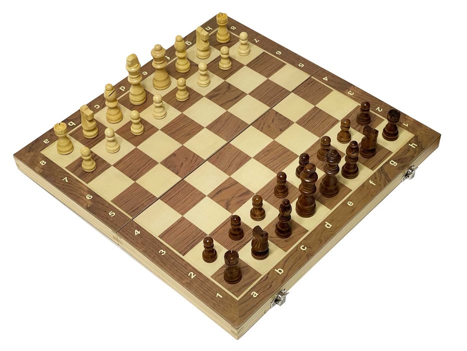 Шахи дерев'яні - магнітні (фігура h7,8см), розмір (40*40)