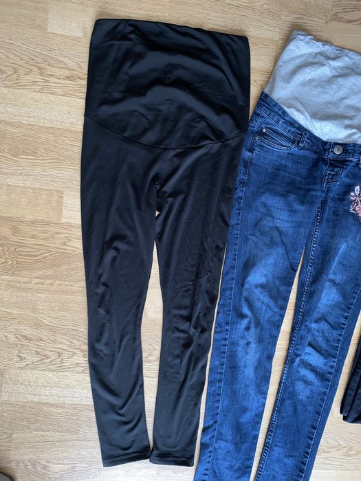 Spodnie jeansy ciążowe r.36 + bluzka