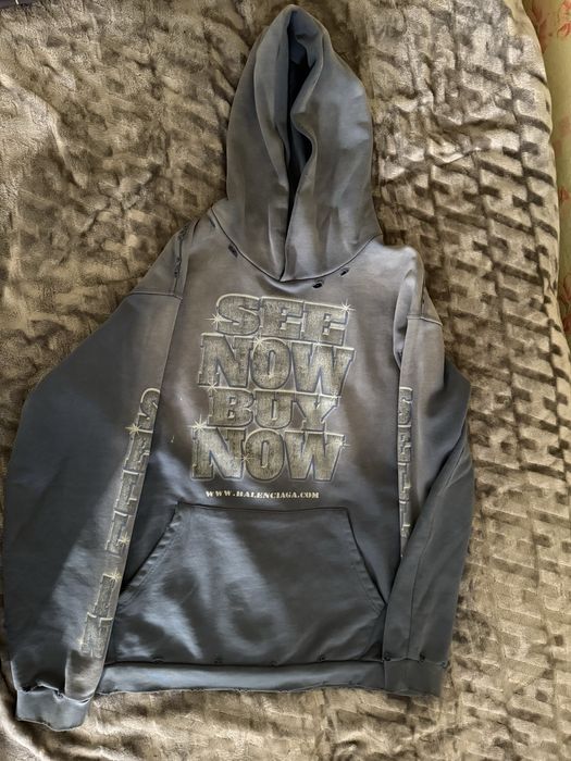 Худи Balenciaga distressed