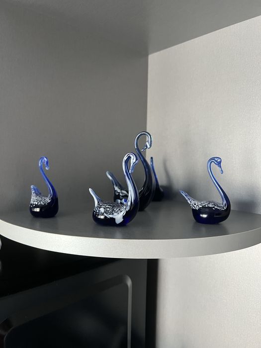 Продам лебедей из цветного стекла СССР