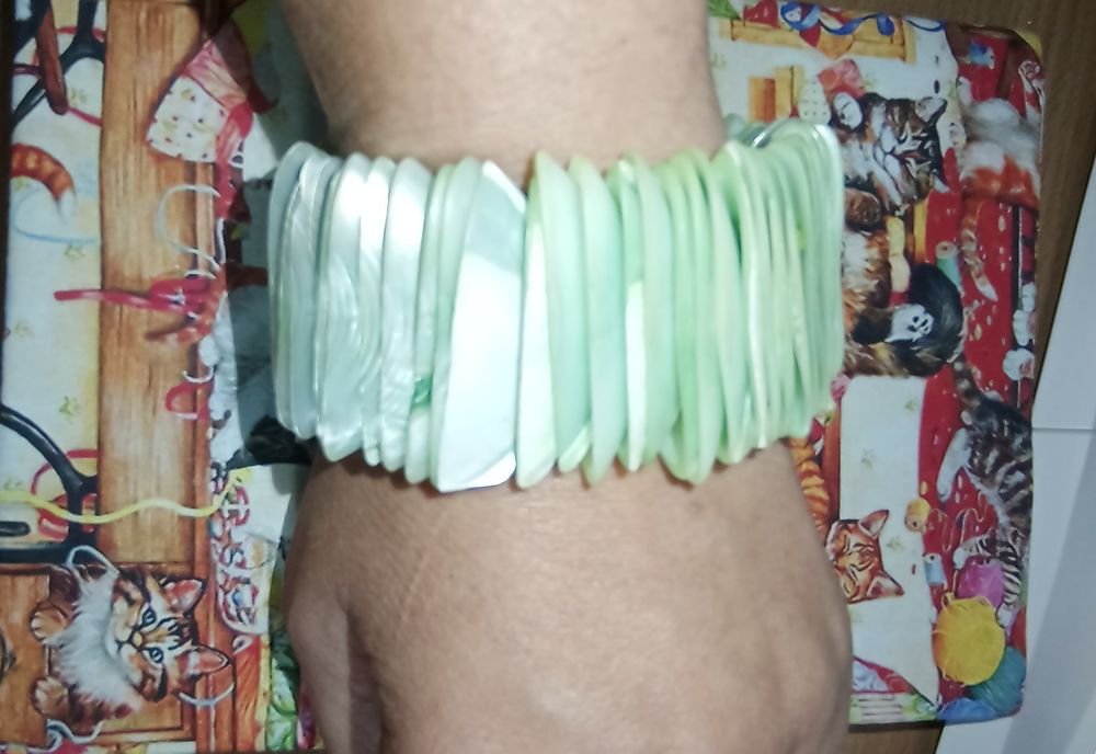 Pulseira vintage madrepérola verde