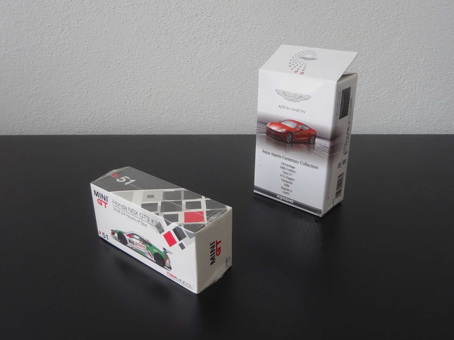 1:64 TSM Mini-GT Honda NSX GT3 #30 & Kyosho Aston Martin Rapide S