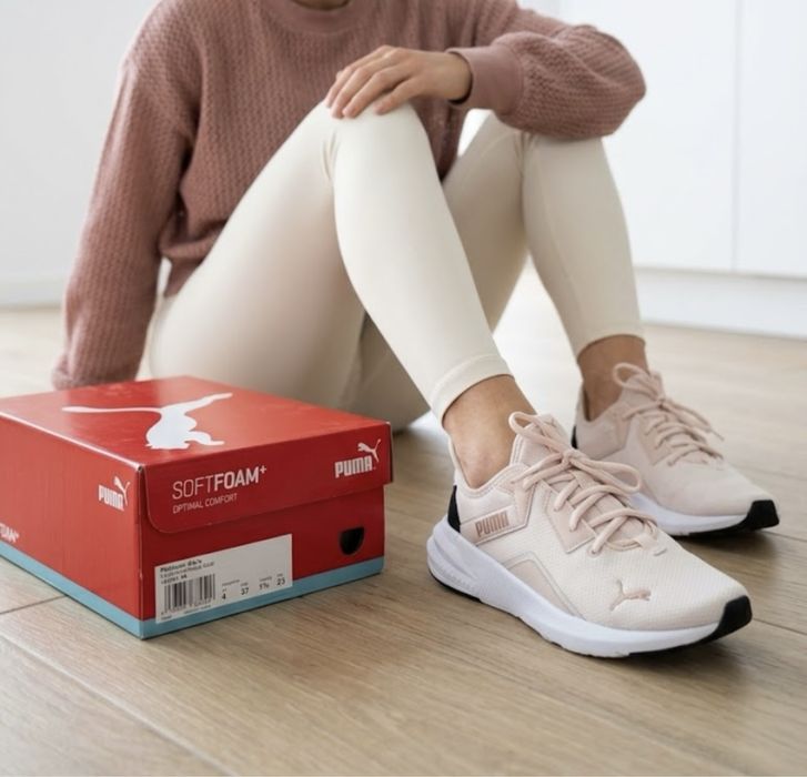 Jasnoróżowe sneakersy damskie Puma SoftFoam+ (rozmiar 37) UŻYWANE