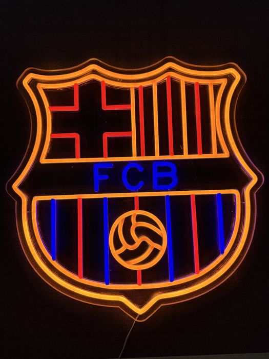 PROMOCJA Herb FC Barcelona neon led  – prezent/dekoracja