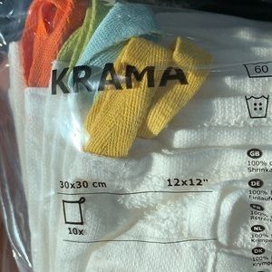 Наборы махровых полотенец с разноцветными петельками. KRAMA . ІКЕА .