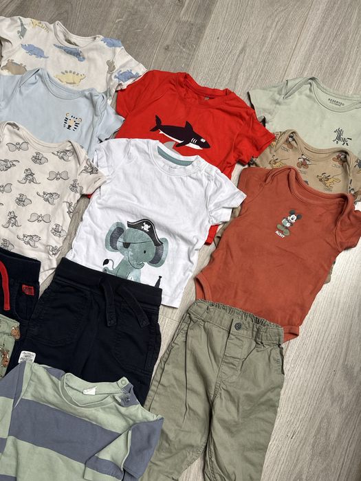 Zestaw paka ubranek dla chłopca 80 h&m cool club smyk reserved