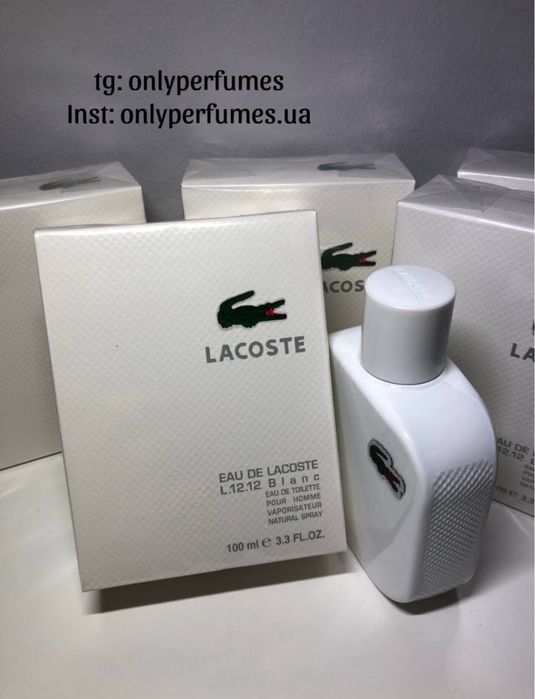 Духи чоловічі Lacoste Eau De L.12.12Blanc.Мужские пафЛакосте Бланк хит