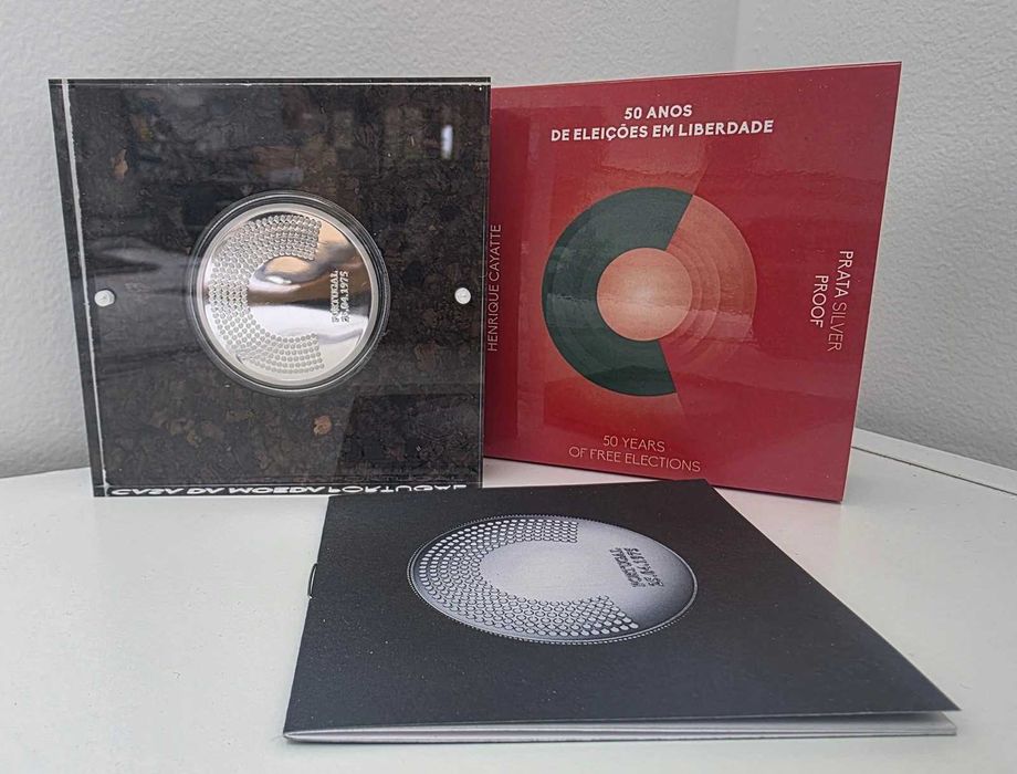 Moeda de 10€ em Prata Proof 50 Anos de Eleições em Liberdade 2025