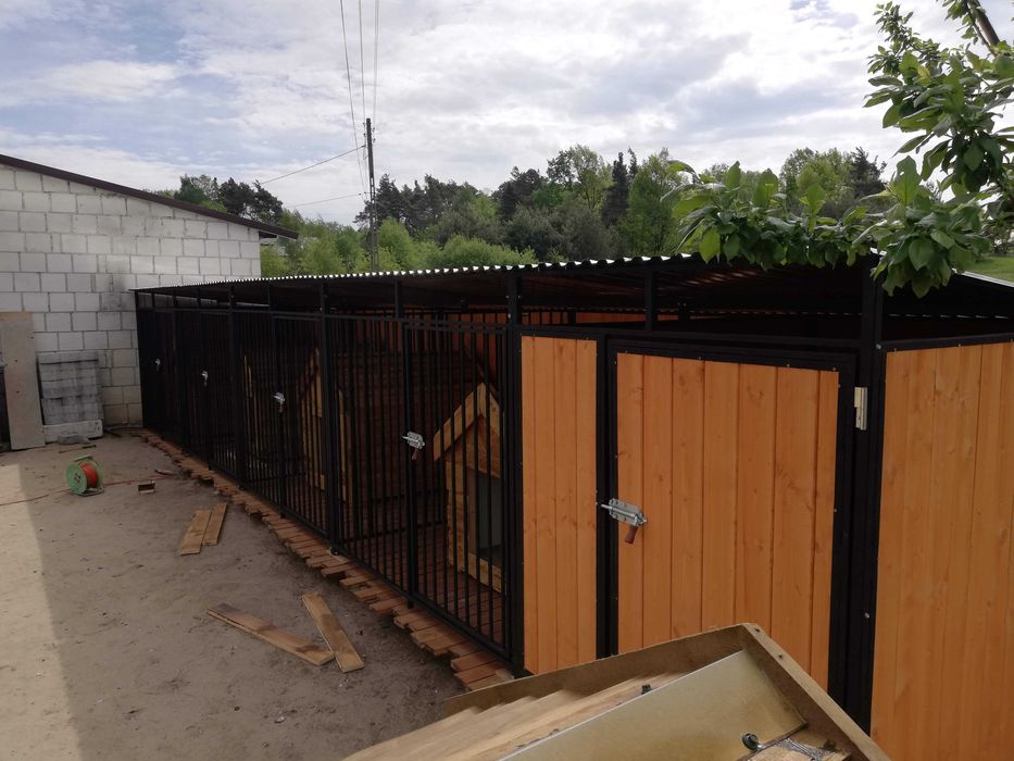 Kojce dla psów,kojec dla psa szeregowy ,klatka8x2wielkopolskie+schowek