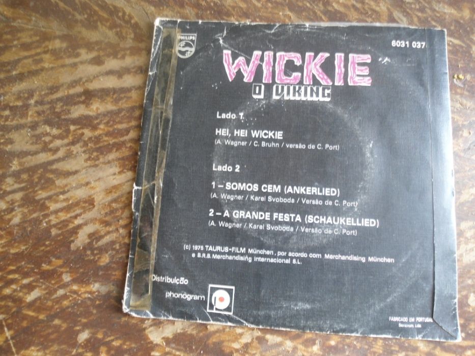 single vinil , wickie o viking - 1975