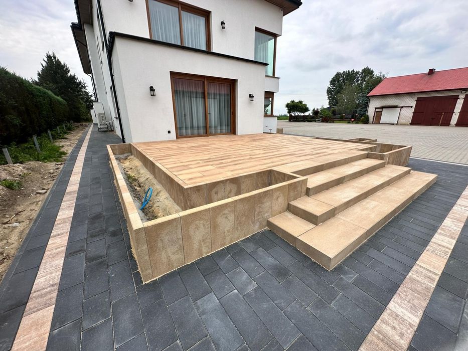 Brukarstwo, układanie kostki brukowej, kostka brukowa , usługi koparką