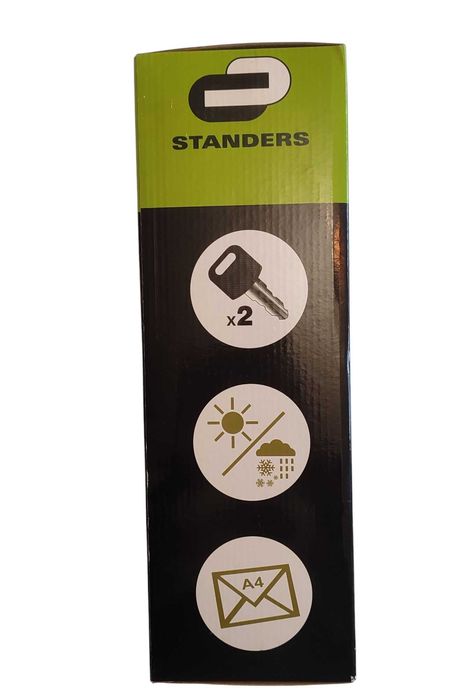 Skrzynka na listy A4 srebrna Standers