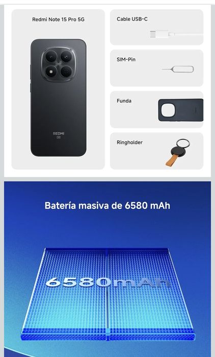 Xiaomi Redmi Note 15 Pro 5G Dual SIM 6.83" 12GB/512GB Black  SELADO