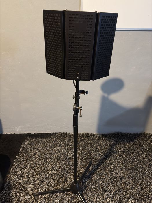Tripe de microfone profissionala + Painel acustico + Pop filter