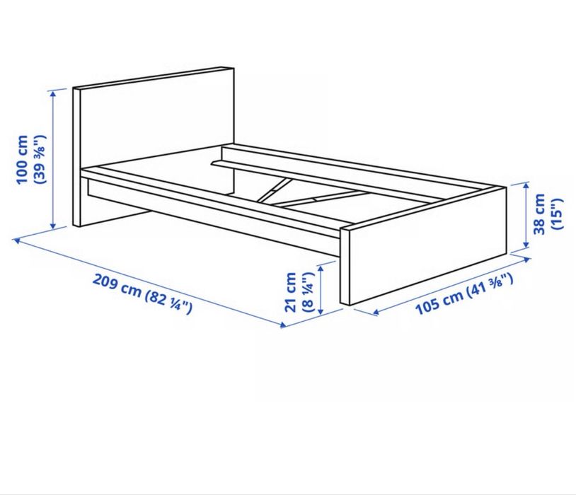 Cama individual malm