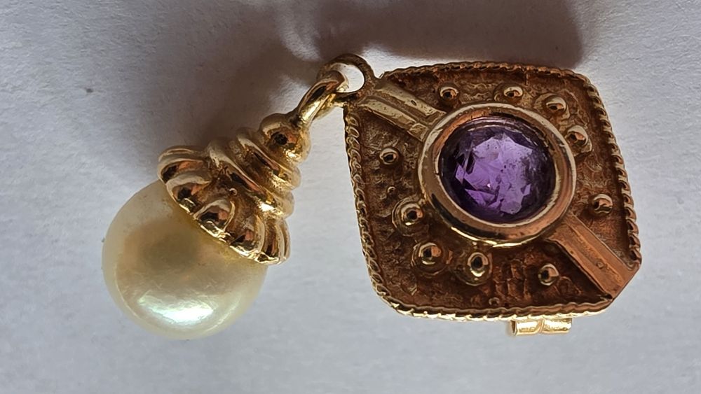 Brincos ouro 14kt com perola