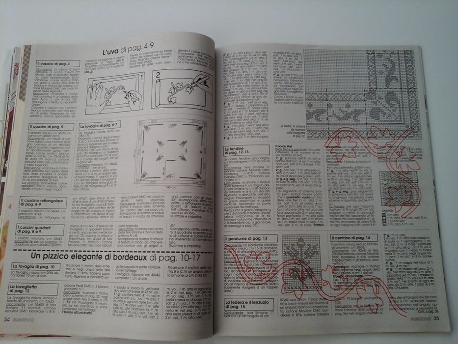 Revistas antigas de lavores e bordados