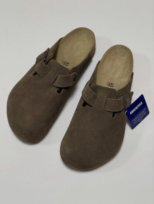 Birkenstock Boston Concrete Grey Suede | Оригінал