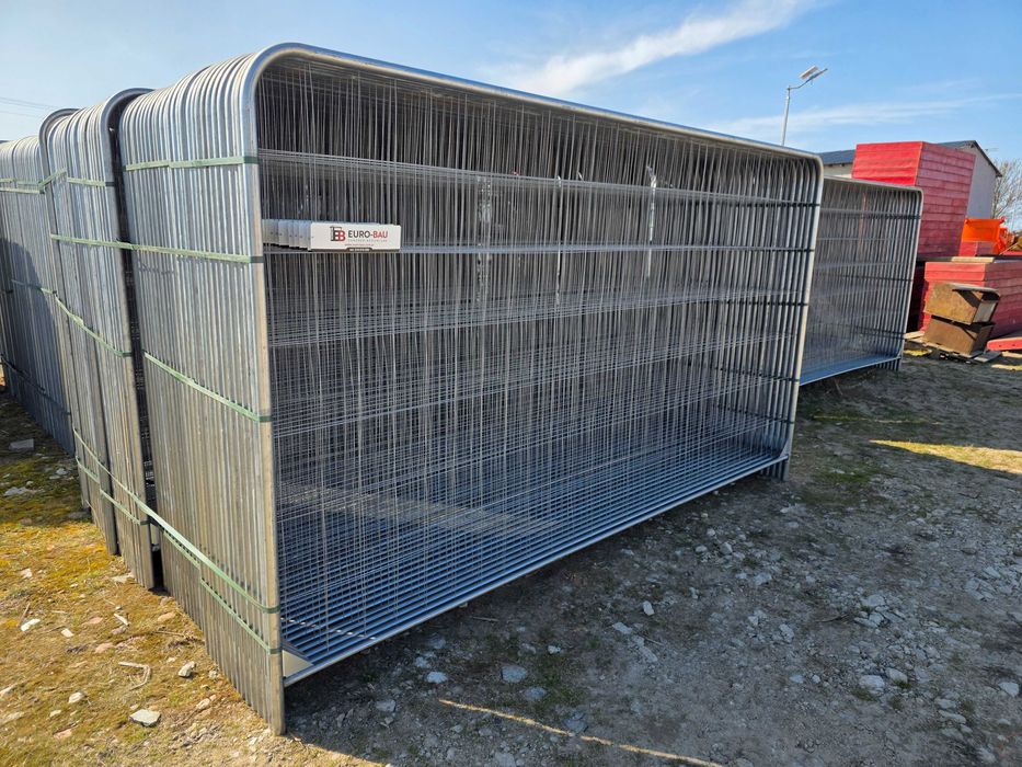 Ogrodzenie budowlane tymczasowe Owalne wzmocnione 3,5 x 2m 210mb