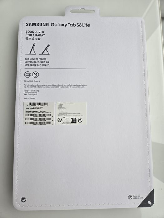 Nowe oryginalne etui do Tableta Samsung Galaxy Tab S6 Lite Różowe