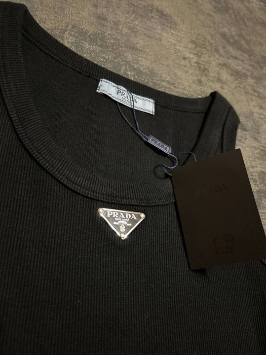 Майка Prada рубчик,хлопок