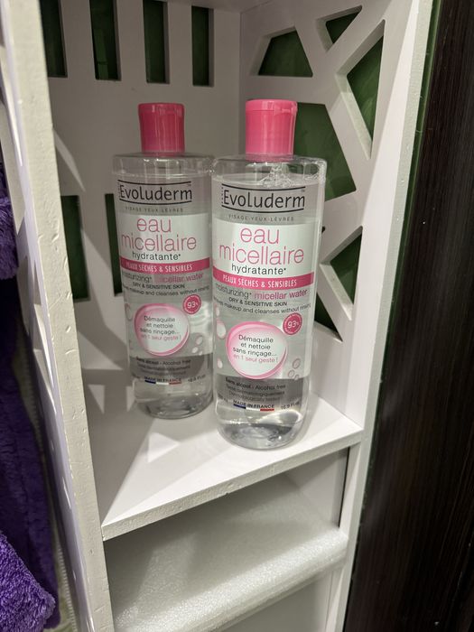 Очищувальна міцелярна вода Evoluderm Micellar Cleansing Water для сухої та чутливої шкіри, 500 мл