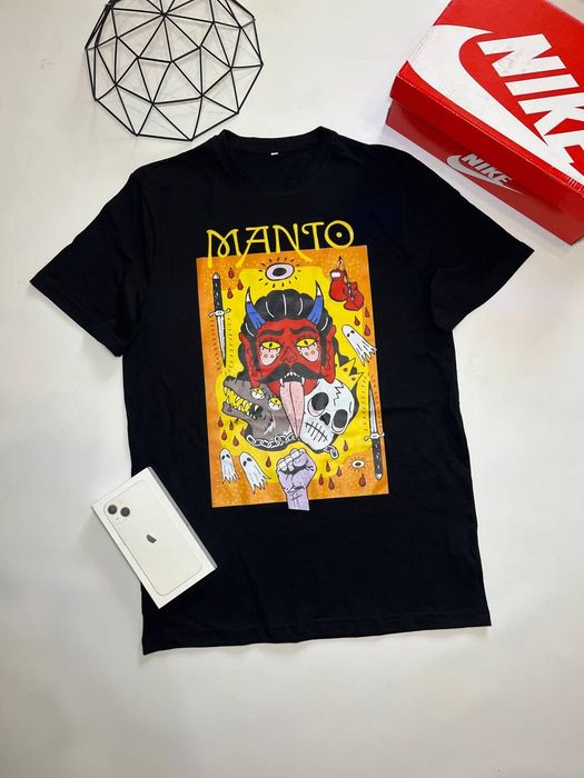 Футболка МАНТО / чорна / MANTO / футболки  / майка манто / унісекс / дешево  / Манто