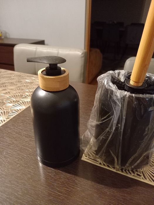 Komplet zestaw do wc czarny