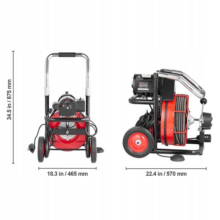 Maszyna do czyszczenia rur 30 m x 1/2