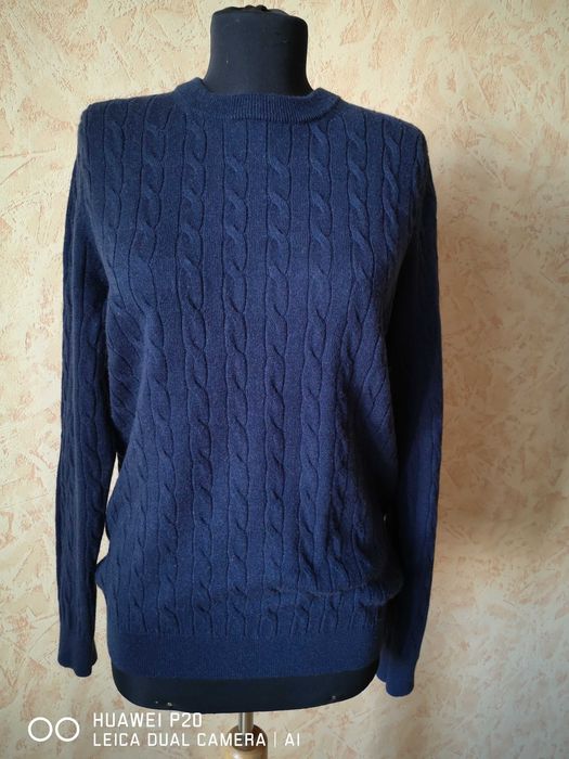 Charles Tyrwhitt Small светр 100% вовна темно синій колір