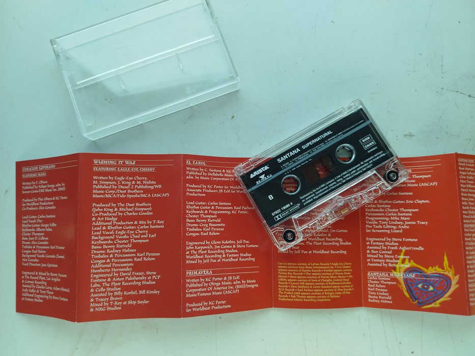 Santana Supernatural kaseta Arista Rock Latin Funk Soul Pop Blues