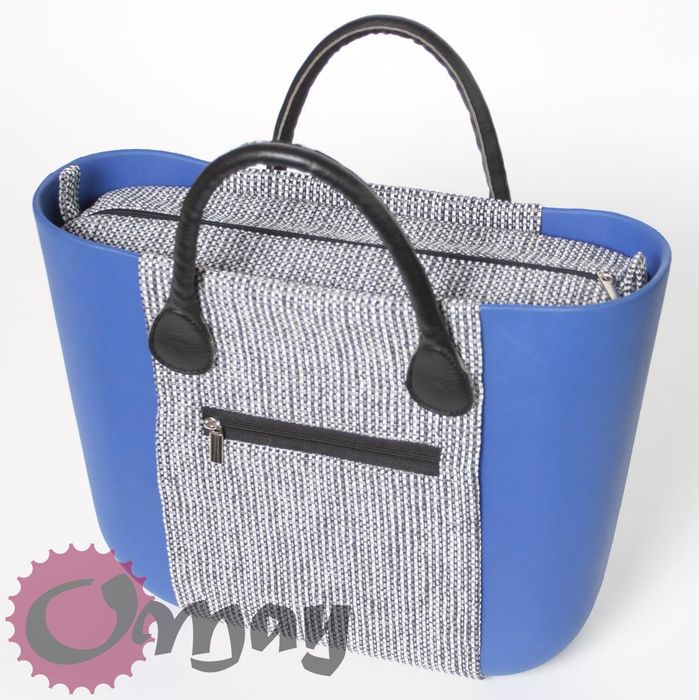 Czarny organizer do OBAG STANDARD +OPASKA Pionowa plecionka OMAY