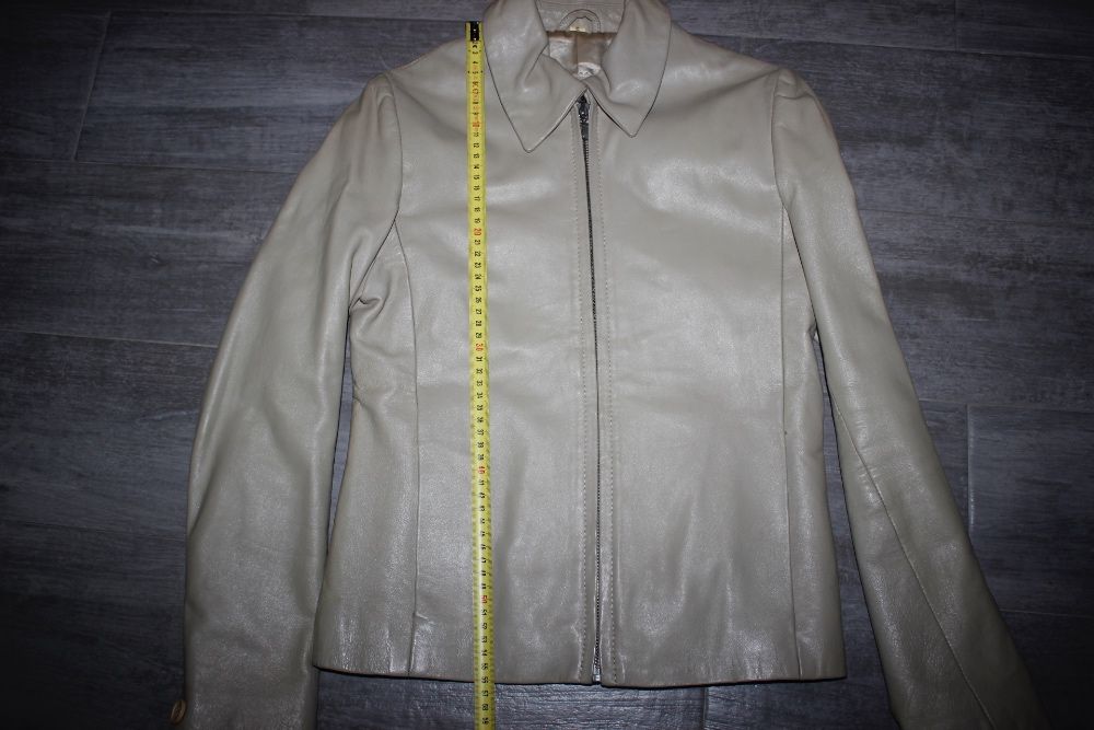 Casaco pele genuína bege senhora Usado - S - casa das peles