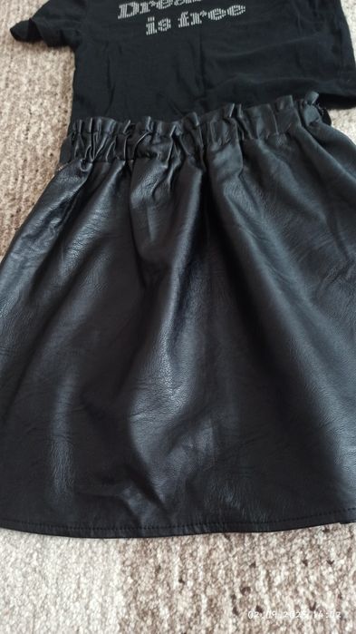 Спідниця, шкіра, для дівчинки