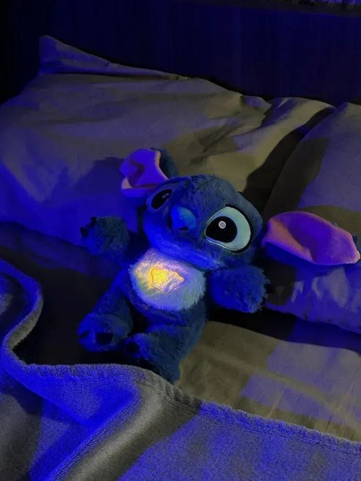 М'яка іграшка-антистрес "Дихаючий Стіч" (Stitch) 30 см (з батарейками)