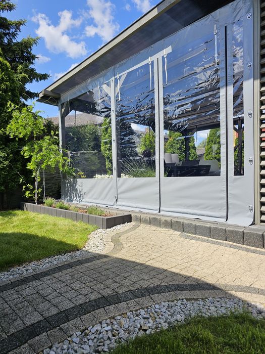 PLANDEKA na wymiar osłona zabudowa tarasu zasłona na altane