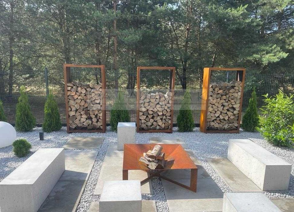 Stojak na drewno stojaki donice Corten Drewutnia POD WYMIAR!
